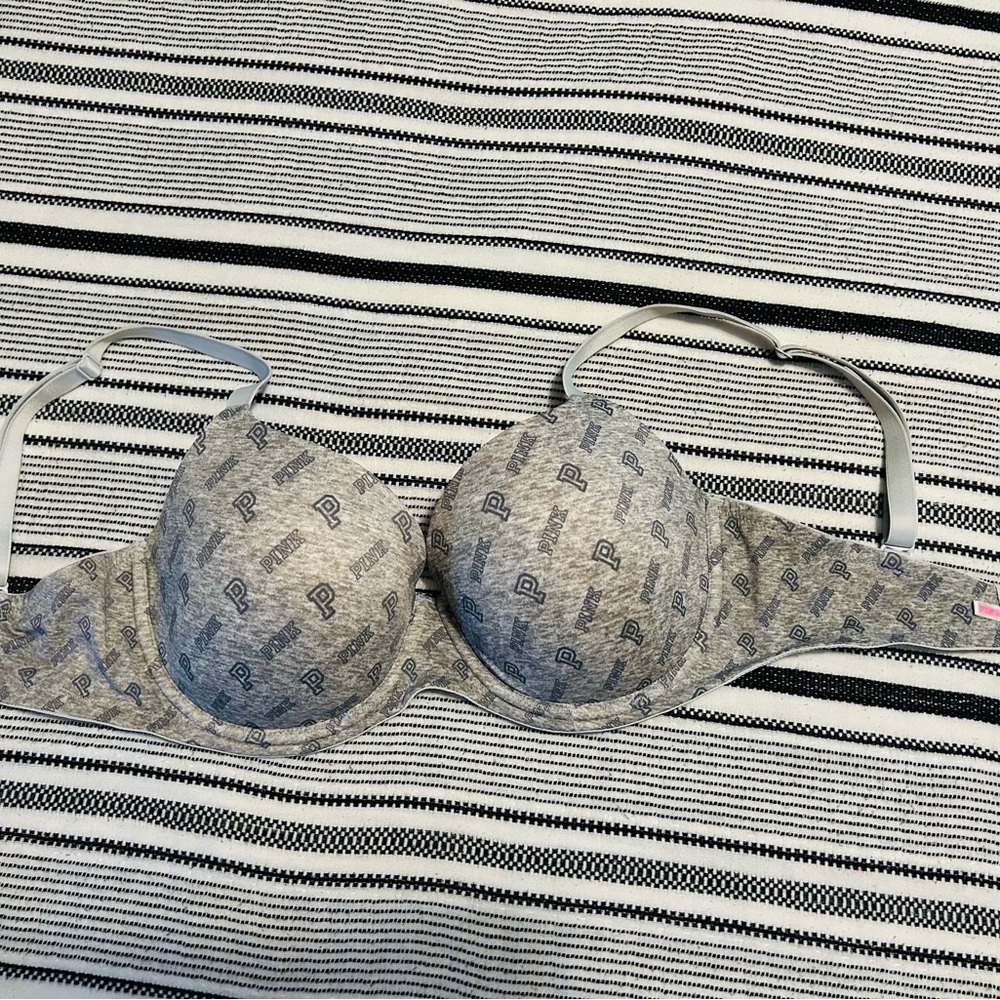 Victoria's Secret Gray Monogram Bra